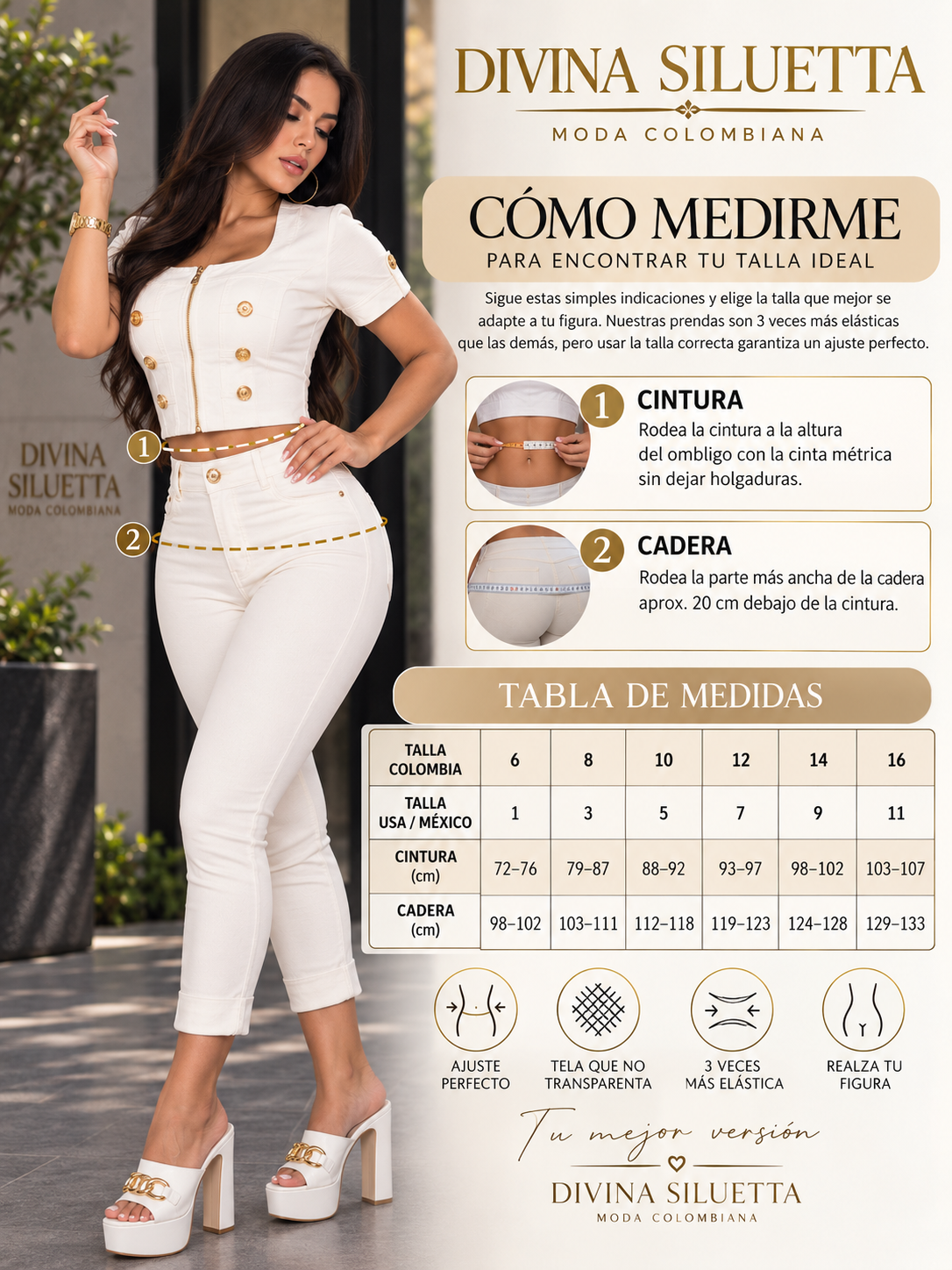 Conjunto Cropped Marfil Colombiano – Ref. 7424