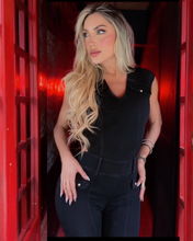 Cargar imagen en el visor de la galería, Enterizo Negro Stretch Efecto Faja – Edición Exclusiva
