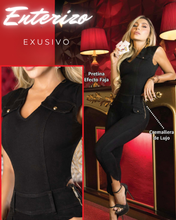 Cargar imagen en el visor de la galería, Enterizo Negro Stretch Efecto Faja – Edición Exclusiva
