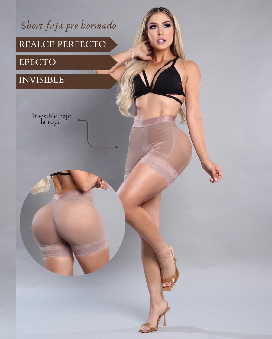 Faja short levanta glúteo