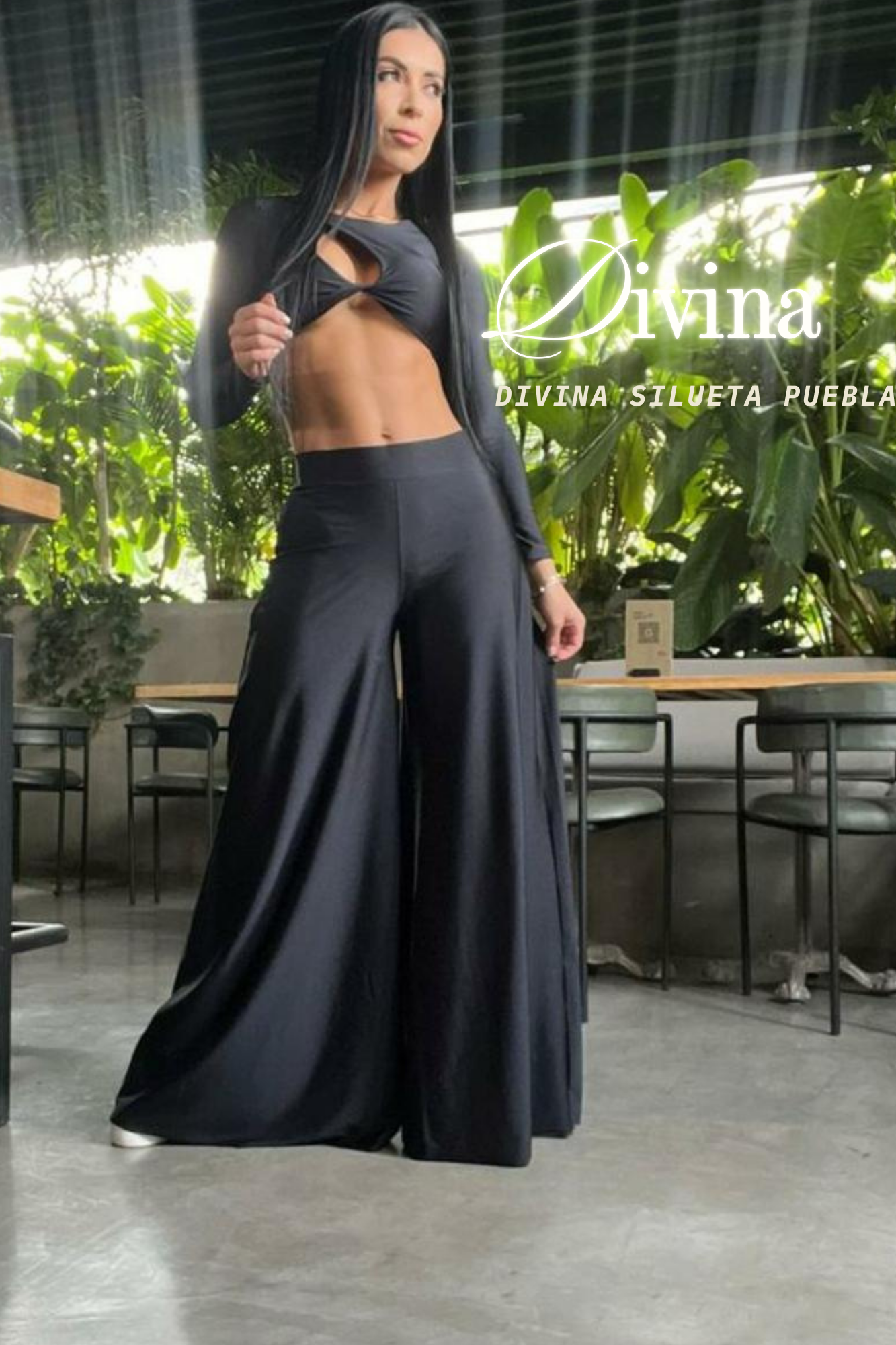 Pantalón Wide Leg negro