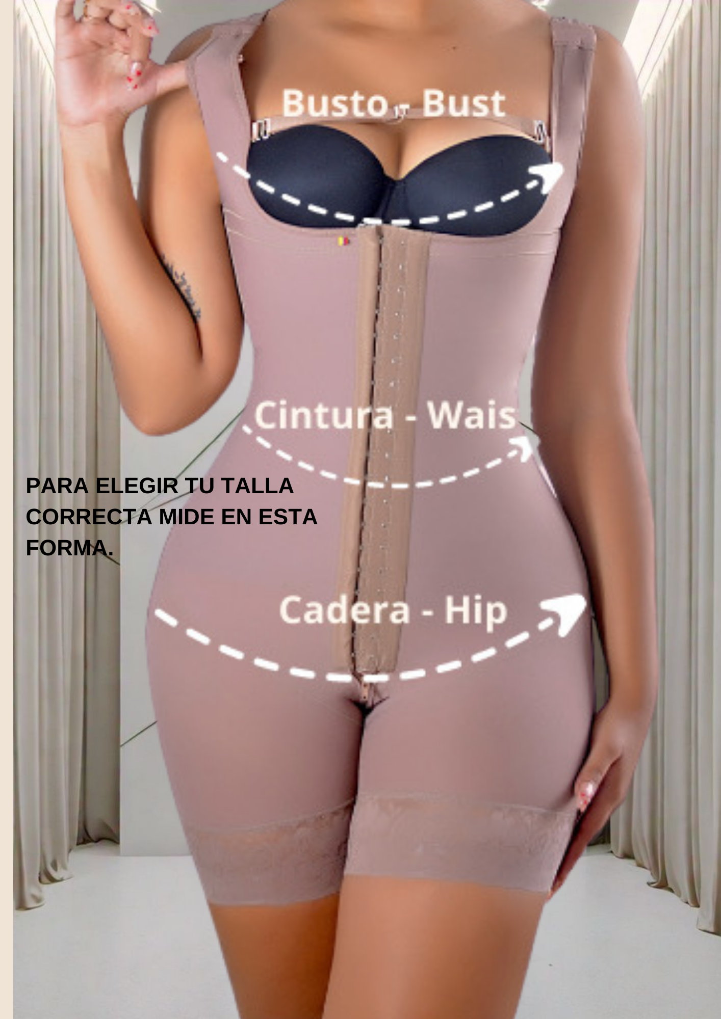 Short Talle Alto levanta Glúteo