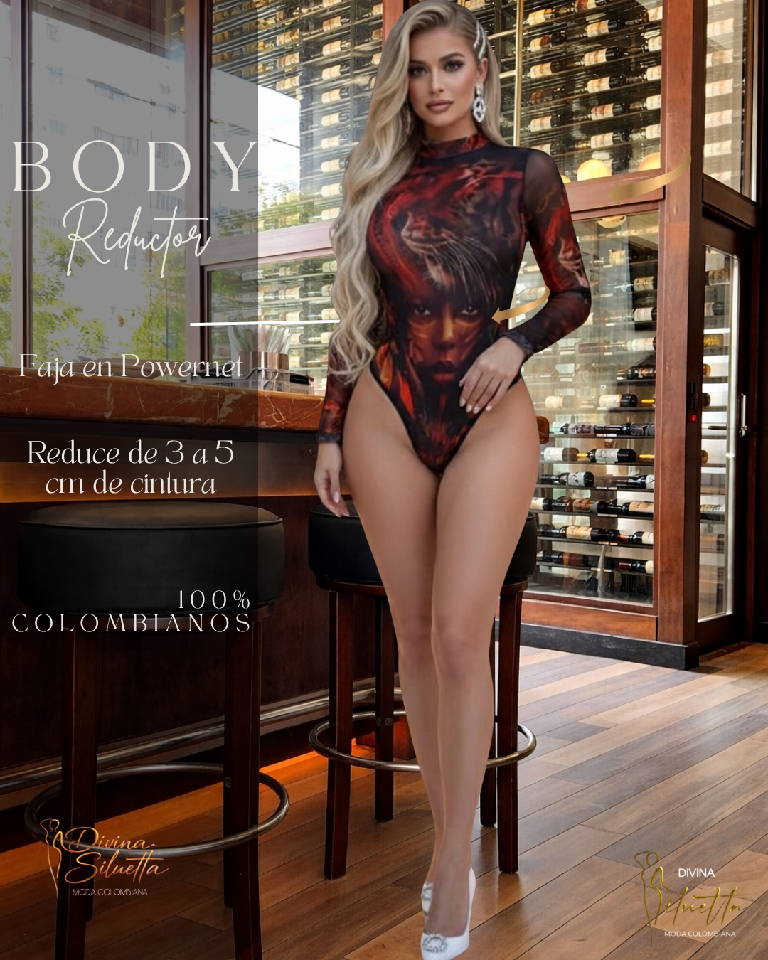 Body Reductor Powernet Estampado Tigre