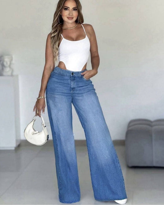 Pantalón Wide Leg claro