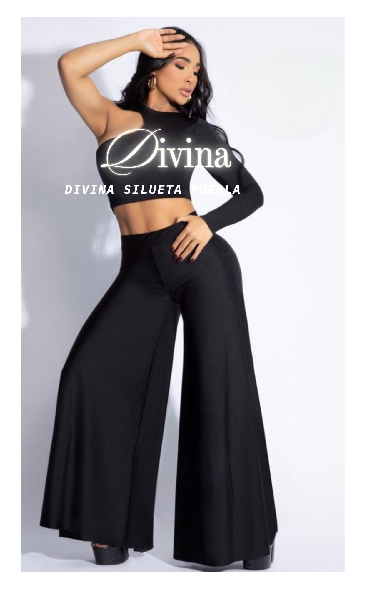 Pantalón Wide Leg negro