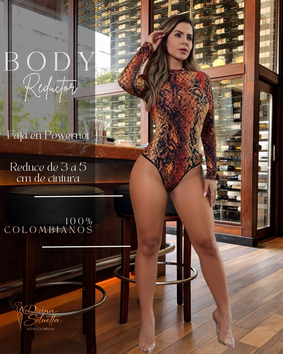 Body Reductor Estampado víbora