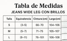 Cargar imagen en el visor de la galería, ✨ Jeans Wide Leg Brillantes Azul– Edición Glam
