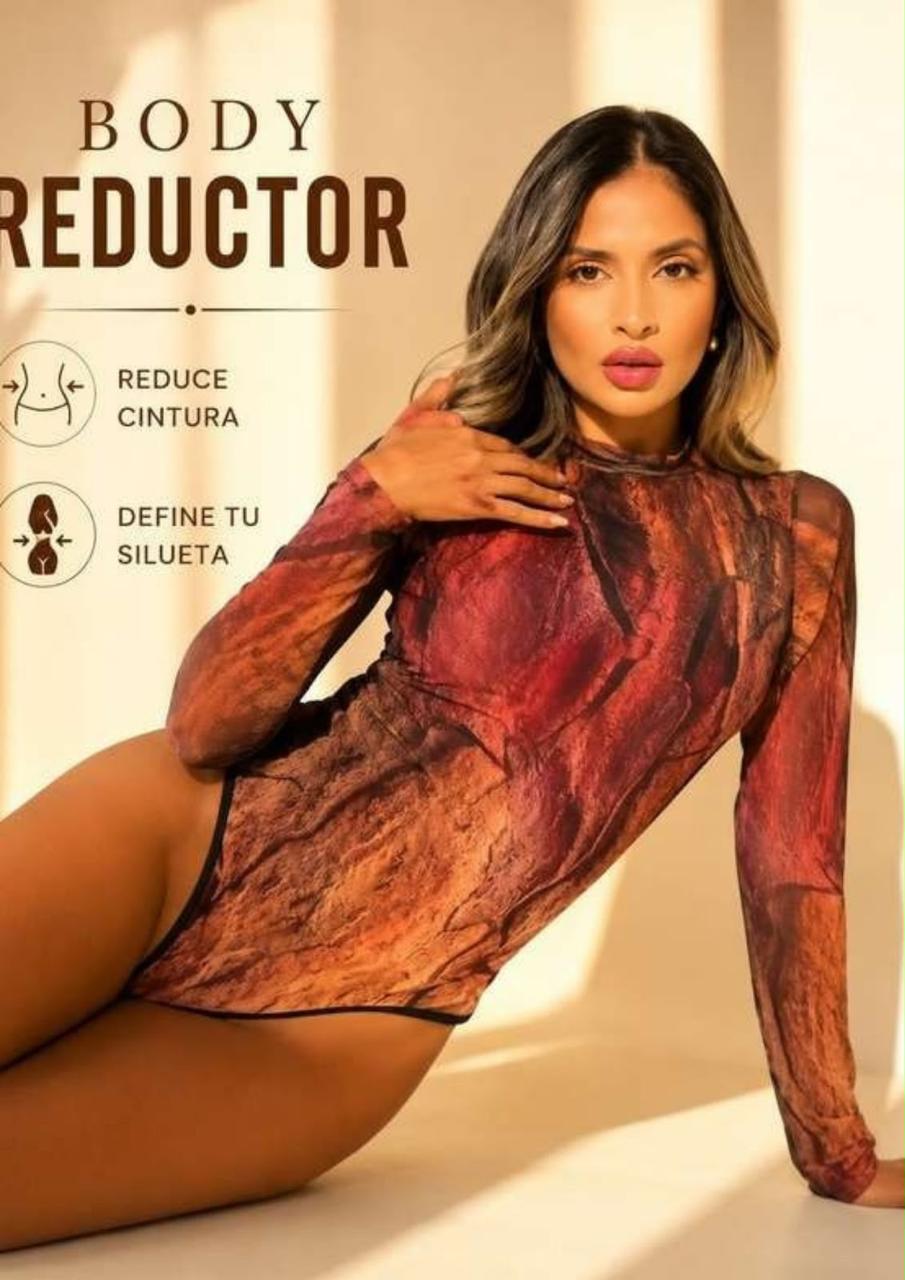 Body Reductor Manga Larga Estampado