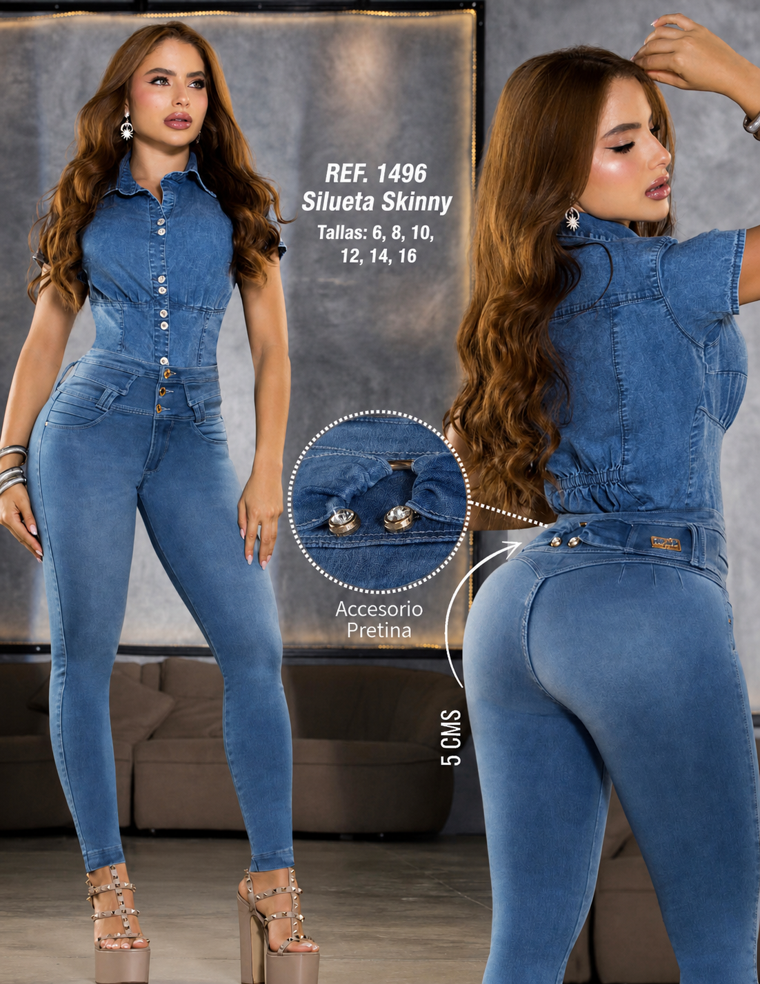 Set Denim Colombiano Blusa 8759 – Versatilidad y Estilo en una sola prenda