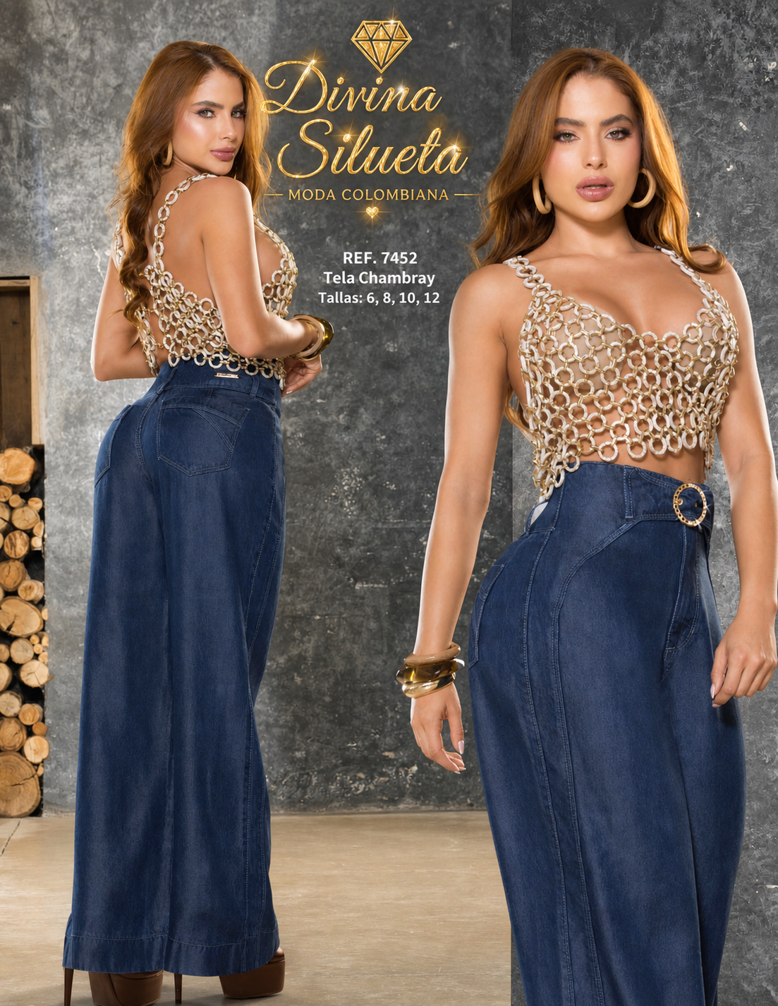 Jeans Wide Leg Colombiano – Corte Premium 7452