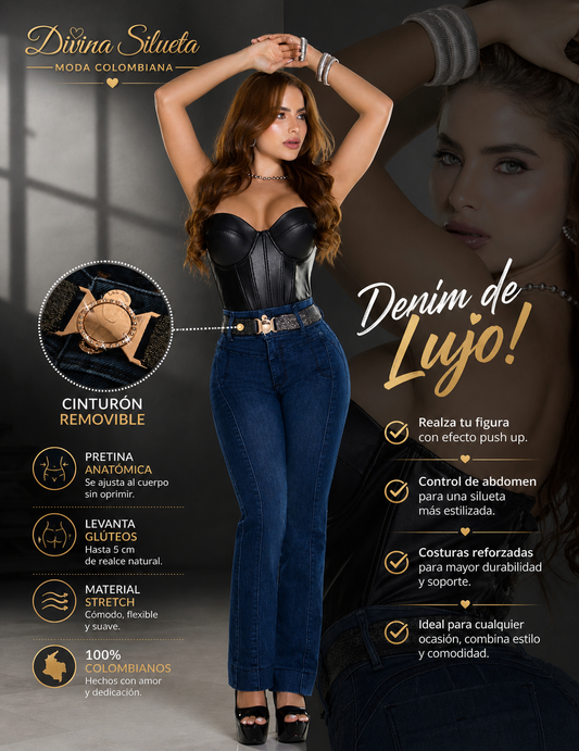 Jeans Colombianos Rectos – Efecto Push Up Premium 4789