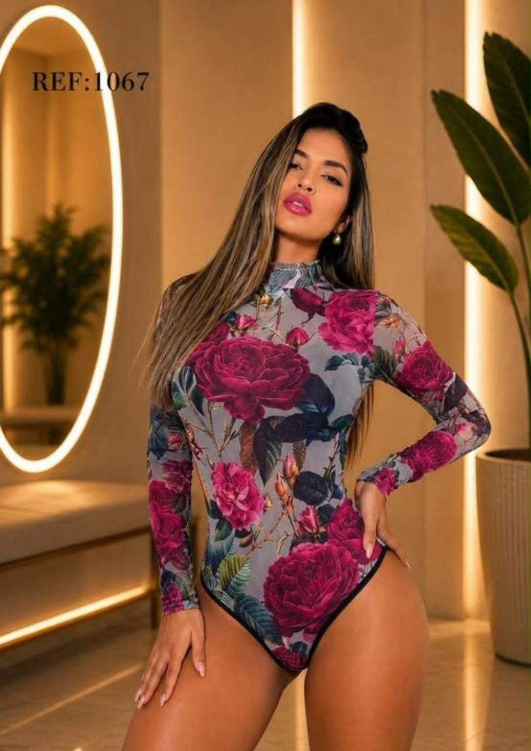 Body Control Floral Rosas con Powernet