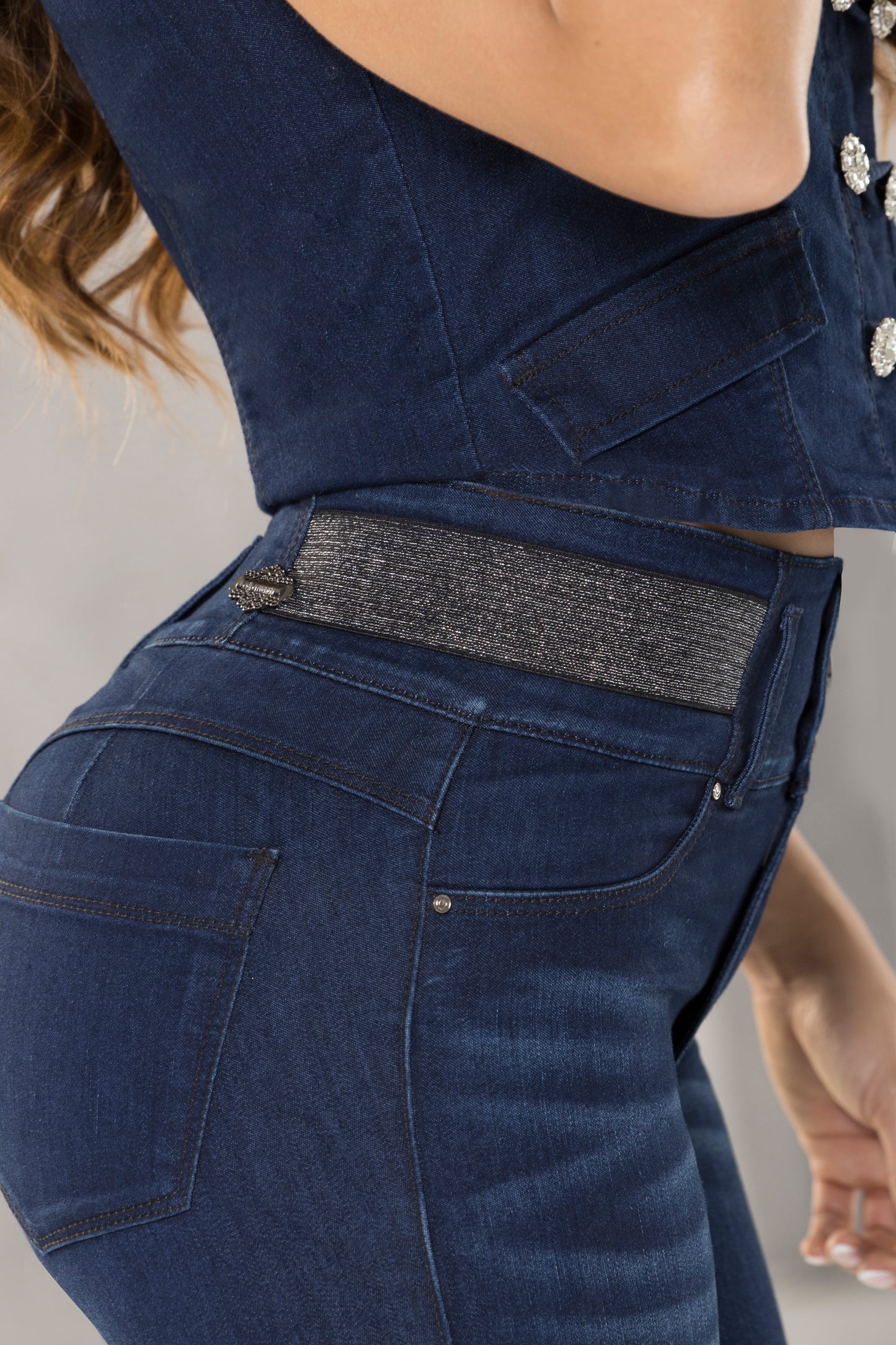 Set Colombiano Denim – Silueta Recta | Levanta Glúteo 5 cm