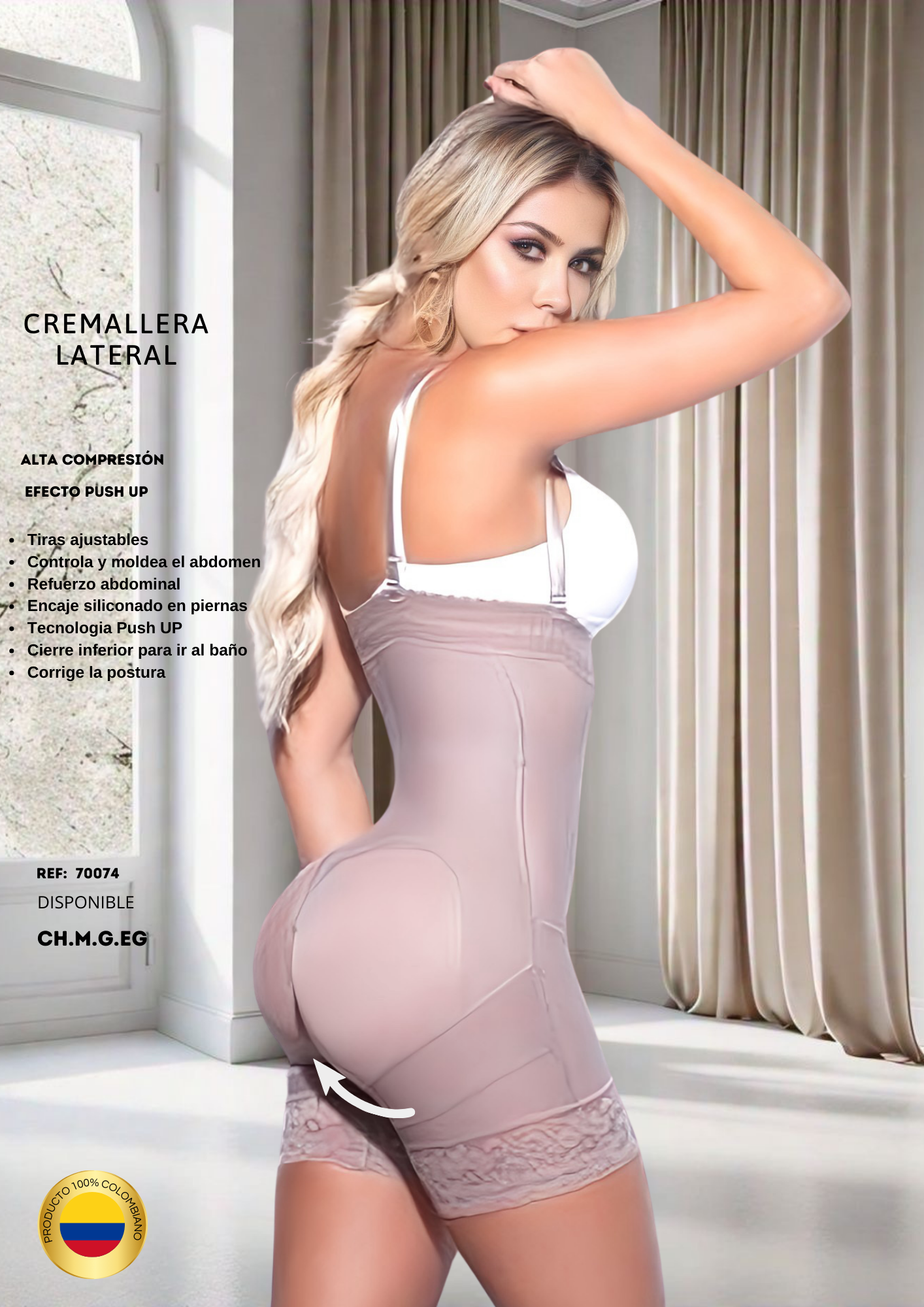 Faja Reductora Cremallera Lateral